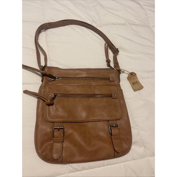 Ruff Hewn Cross Body Purse Women’s Purse Rut/Brown NWT Boho Saddle - Picture 1 of 12